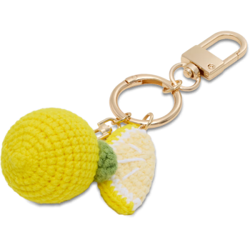 Crochet Lemon Bag Charm
