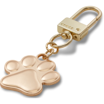 Dog Paw Bag Charm Gold