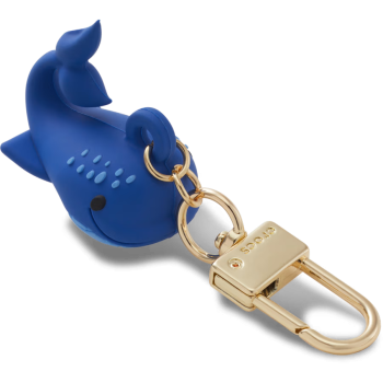 3D Whale Bag Charm Blue
