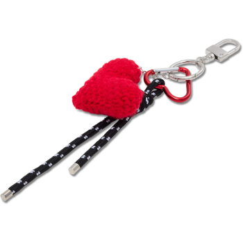 Crochet Heart Cord Bag Charm